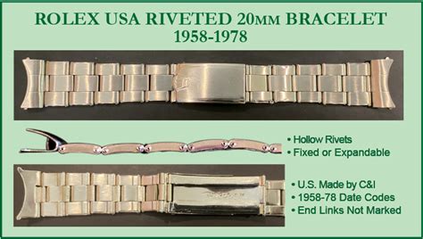 vintage rolex bracelet chart|identifying old rolex watches.